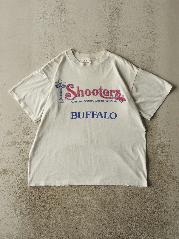Vintage 80s White Shooter's Buffalo Single Stitch Tee (M) sold by Rebalance Vintage