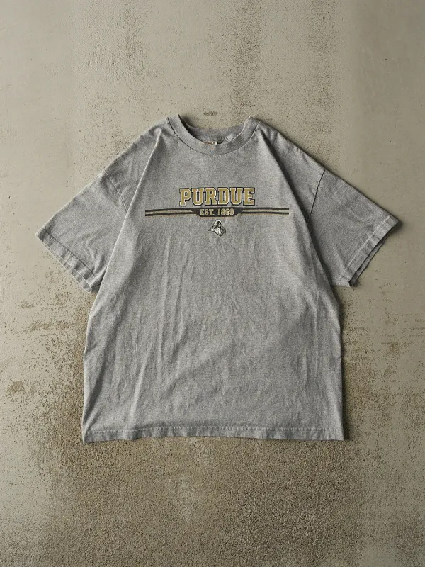 Vintage Y2K Grey Purdue University Tee (L/XL) sold by Rebalance Vintage