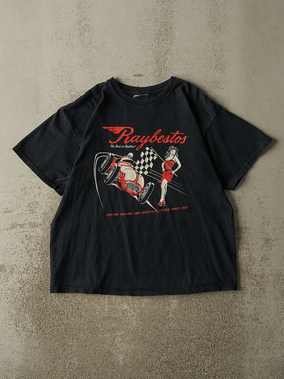 Vintage 90s Black Raybesto's Brakes Tee (L/XL) sold by Rebalance Vintage