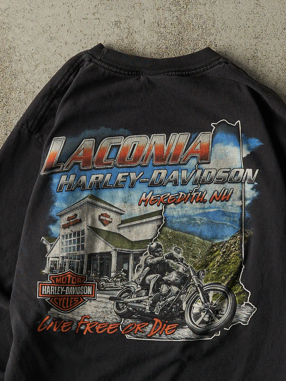 15' Black Harley Davidson Marideth NH Long Sleeve (S) sold by Rebalance Vintage product image thumbnail 4