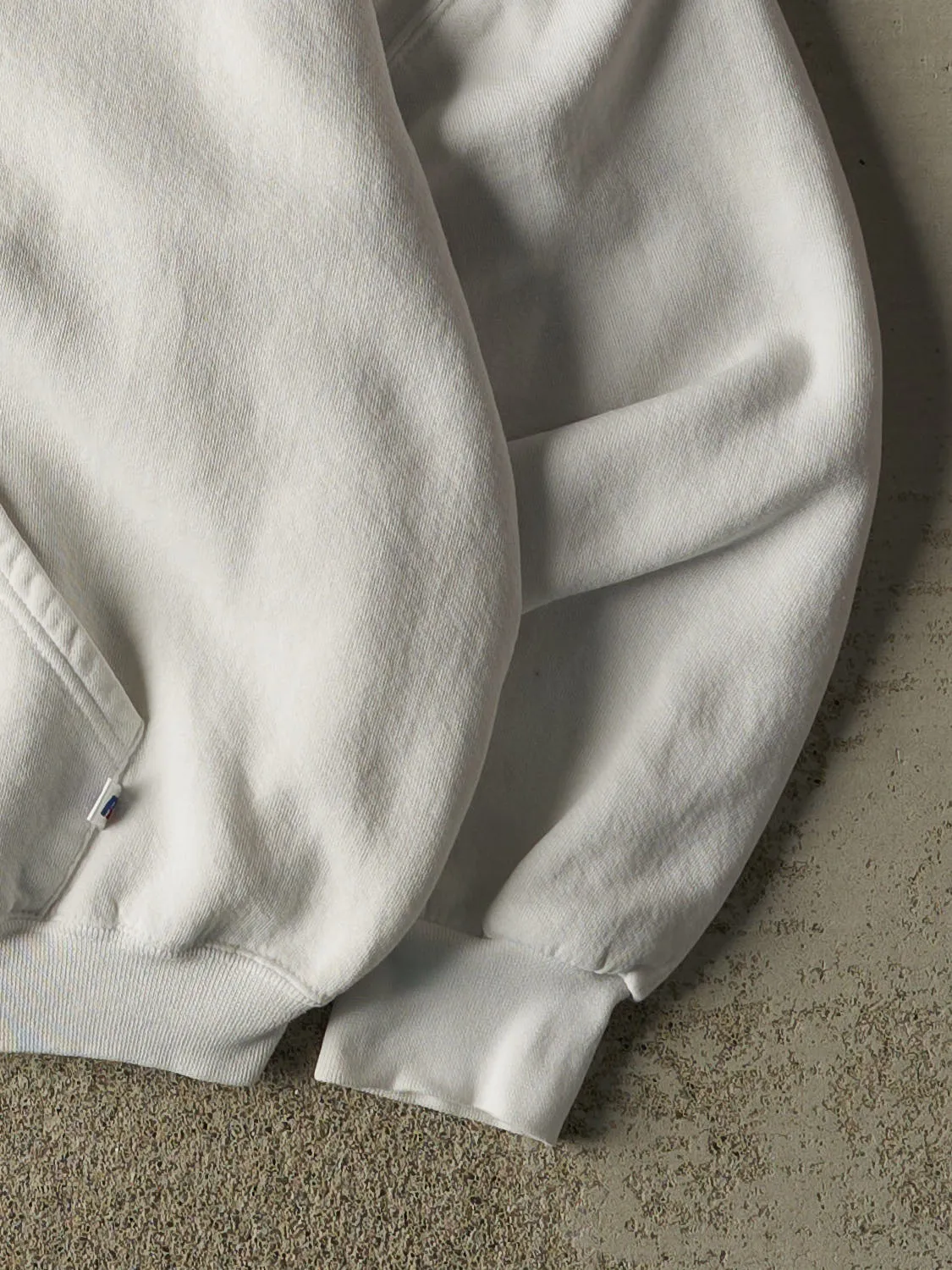 Vintage Y2K White Russell Athletic Hoodie (L) sold by Rebalance Vintage product image thumbnail 4