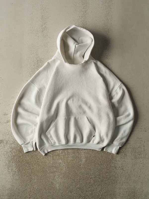 Vintage Y2K White Russell Athletic Hoodie (L) sold by Rebalance Vintage