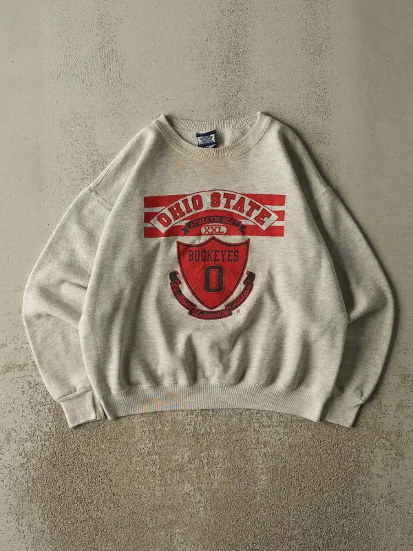 Vintage 90s Heather Grey Ohio State Buckeyes Crewneck (S/M) sold by Rebalance Vintage