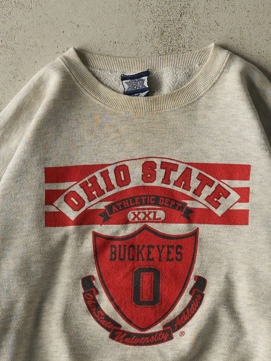 Vintage 90s Heather Grey Ohio State Buckeyes Crewneck (S/M) sold by Rebalance Vintage product image thumbnail 2
