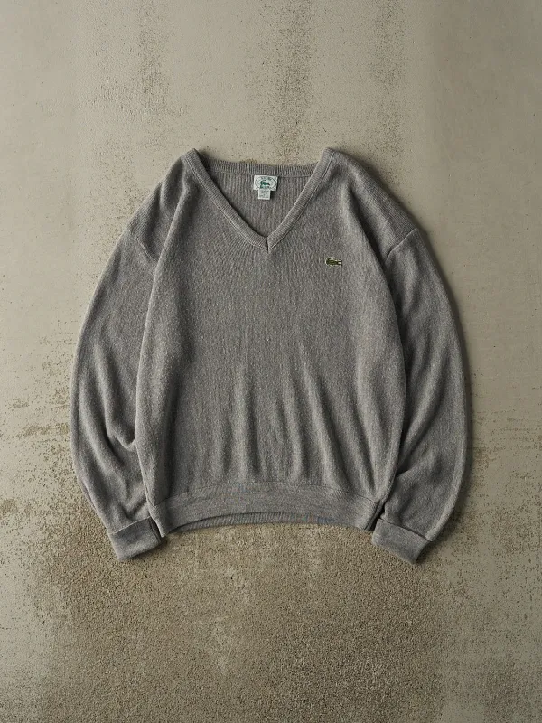 Vintage 80s Grey Izod x Lacoste Knit (M/L) sold by Rebalance Vintage
