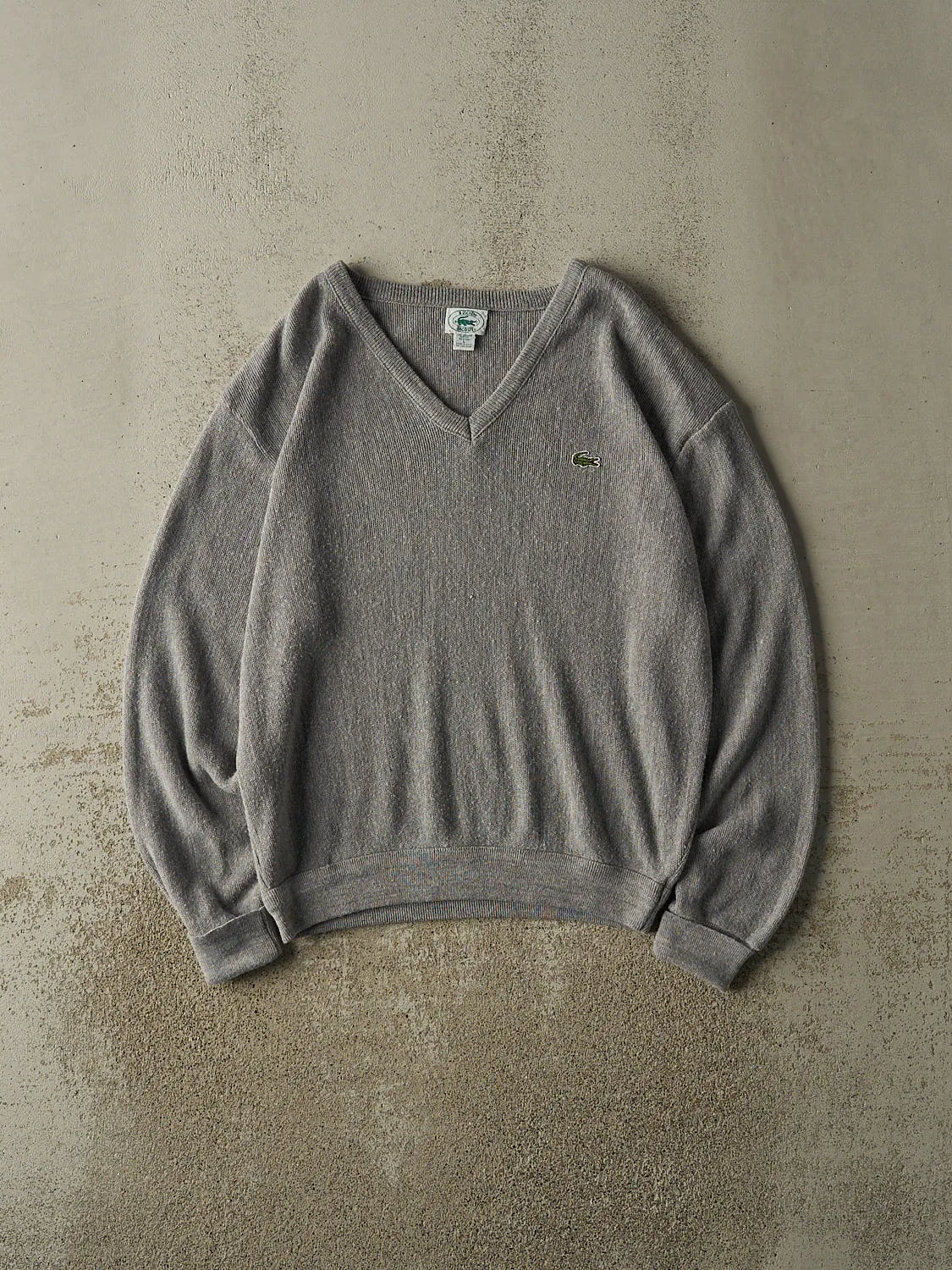 Vintage 80s Grey Izod x Lacoste Knit (M/L) sold by Rebalance Vintage