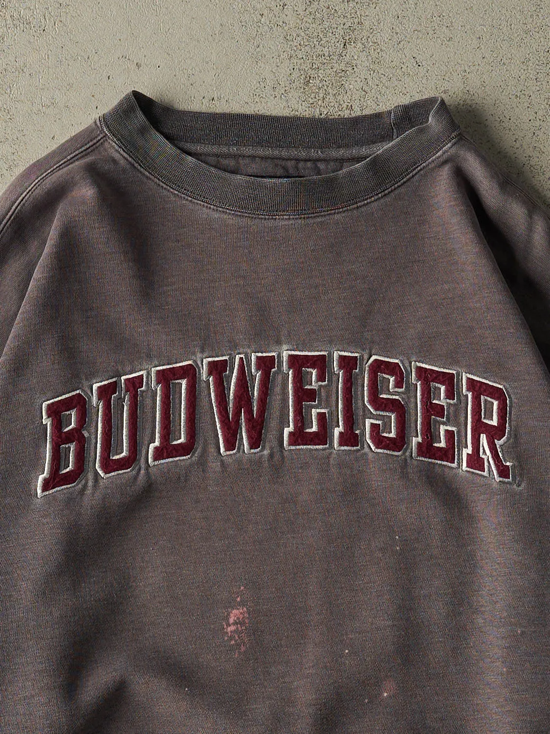 Vintage 90s Grey Budweiser Embroidered Crewneck (L) sold by Rebalance Vintage product image thumbnail 2