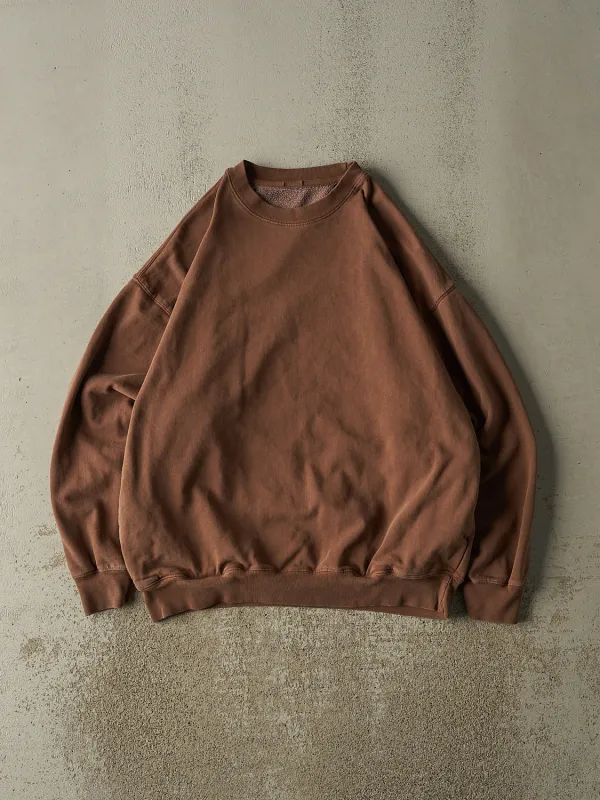 Vintage 90s Brown Blank Crewneck (L/XL) sold by Rebalance Vintage