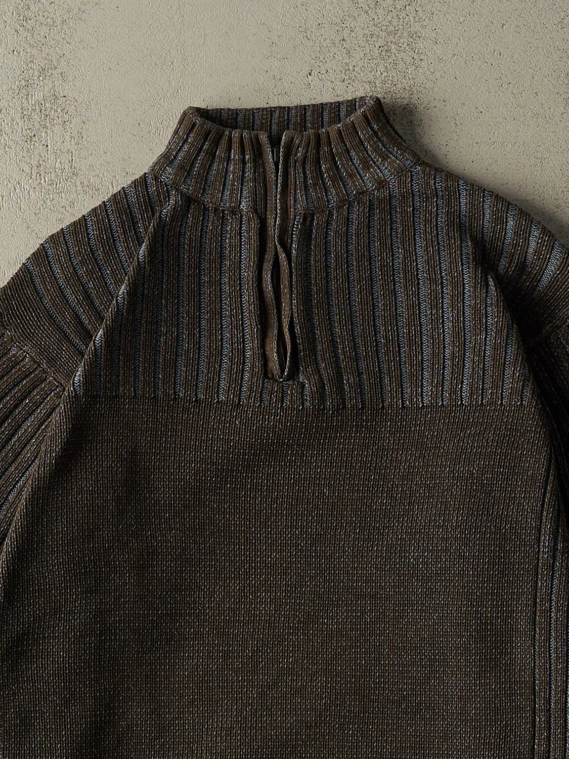 Vintage Y2K Brown & Blue Point Zero Quarter Zip Knit (M/L) sold by Rebalance Vintage product image thumbnail 2
