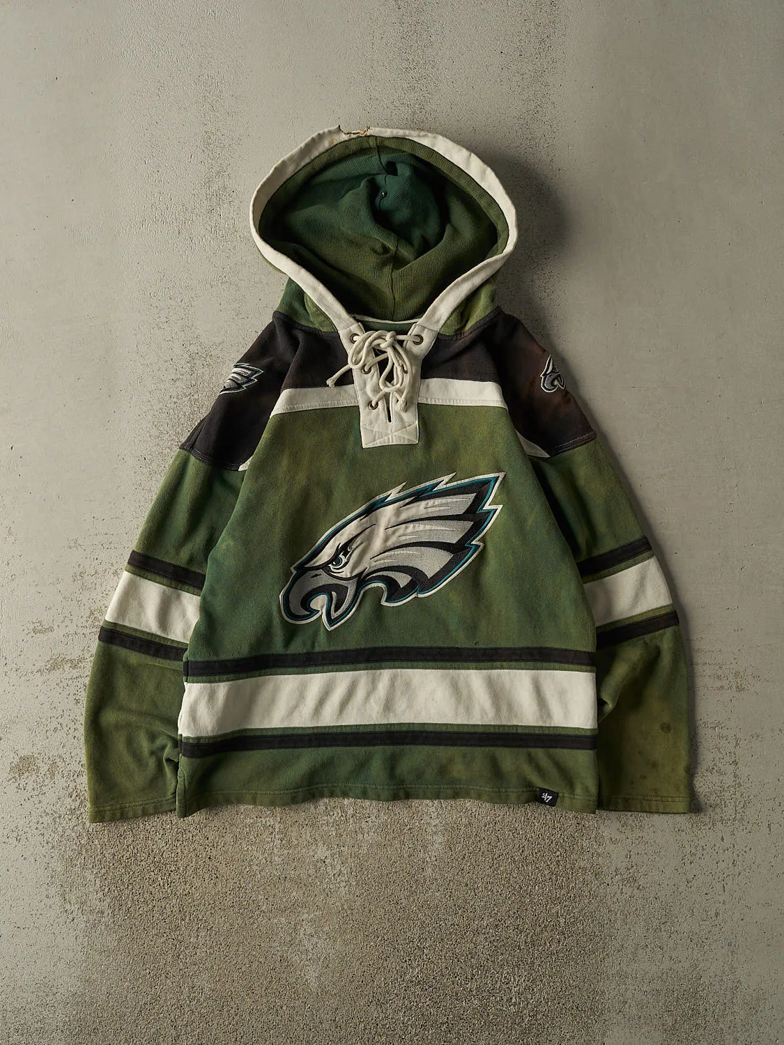 Vintage Y2K Sun Faded Green Philadelphia Eagles Hoodie (M/L) sold by Rebalance Vintage