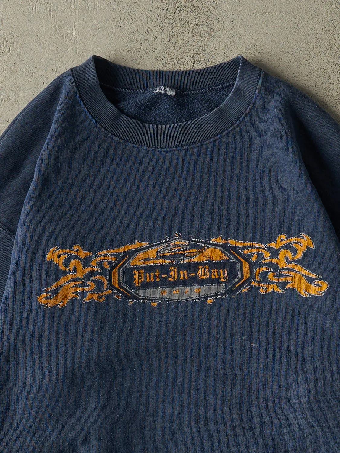 Vintage 90s Navy Blue Put-In-Bay Crewneck (L) sold by Rebalance Vintage product image thumbnail 2