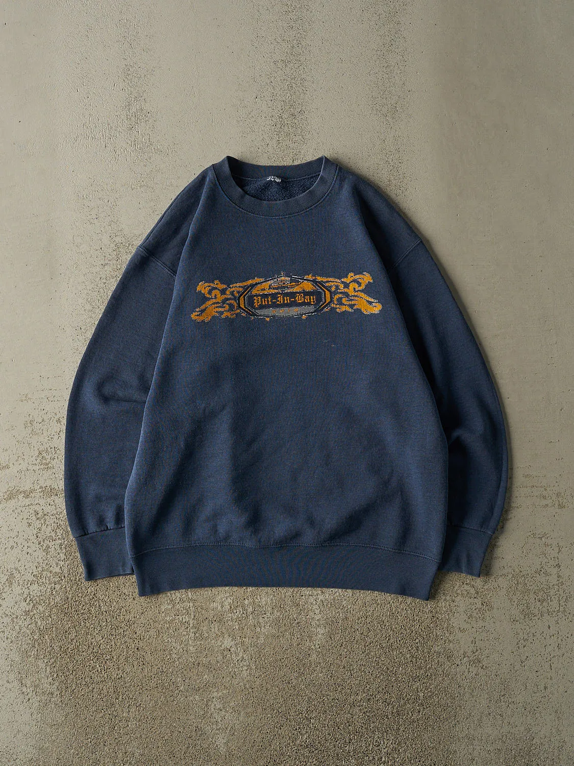 Vintage 90s Navy Blue Put-In-Bay Crewneck (L) sold by Rebalance Vintage