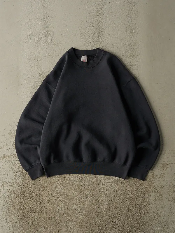 Vintage 80s Faded Black Blank Crewneck (M) sold by Rebalance Vintage