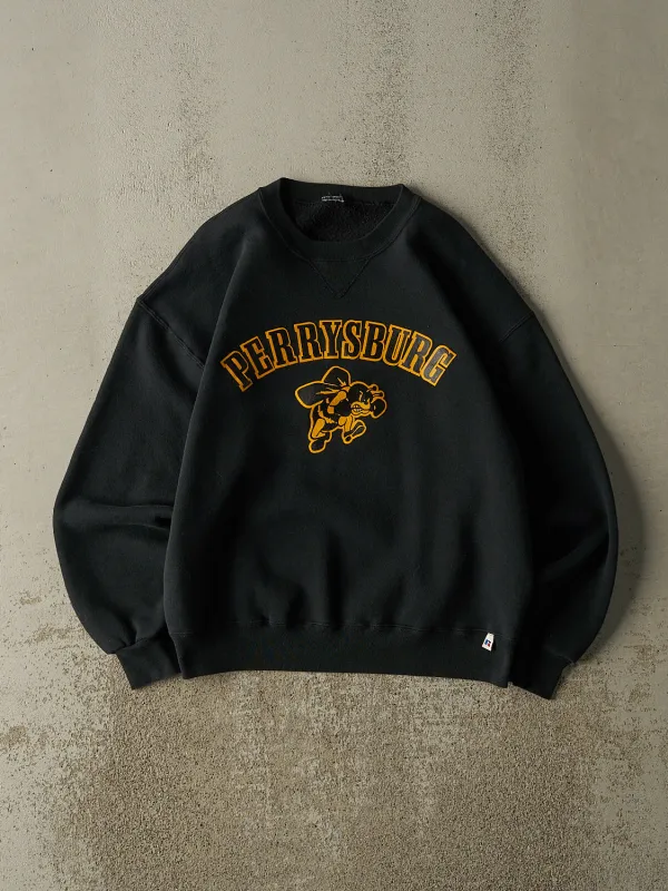 Vintage Y2K Black Russell Athletic Perrysburg Crewneck (M) sold by Rebalance Vintage