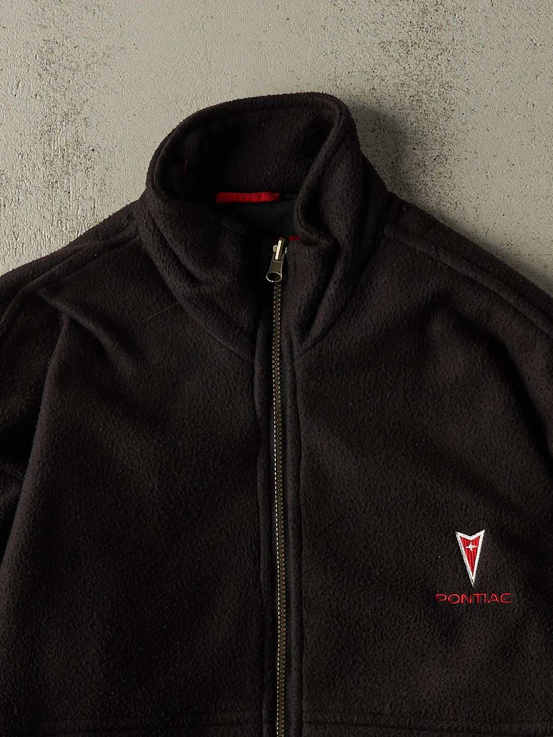 Vintage 90s Black Pontiac Embroidered Fleece Jacket (M/L) sold by Rebalance Vintage product image thumbnail 2