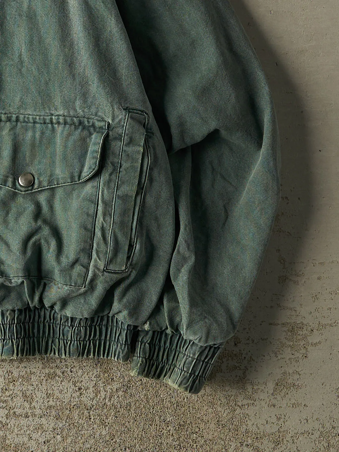 Vintage 80s Washed Green John Deere Embroidered Work Jacket (M/L) sold by Rebalance Vintage product image thumbnail 4