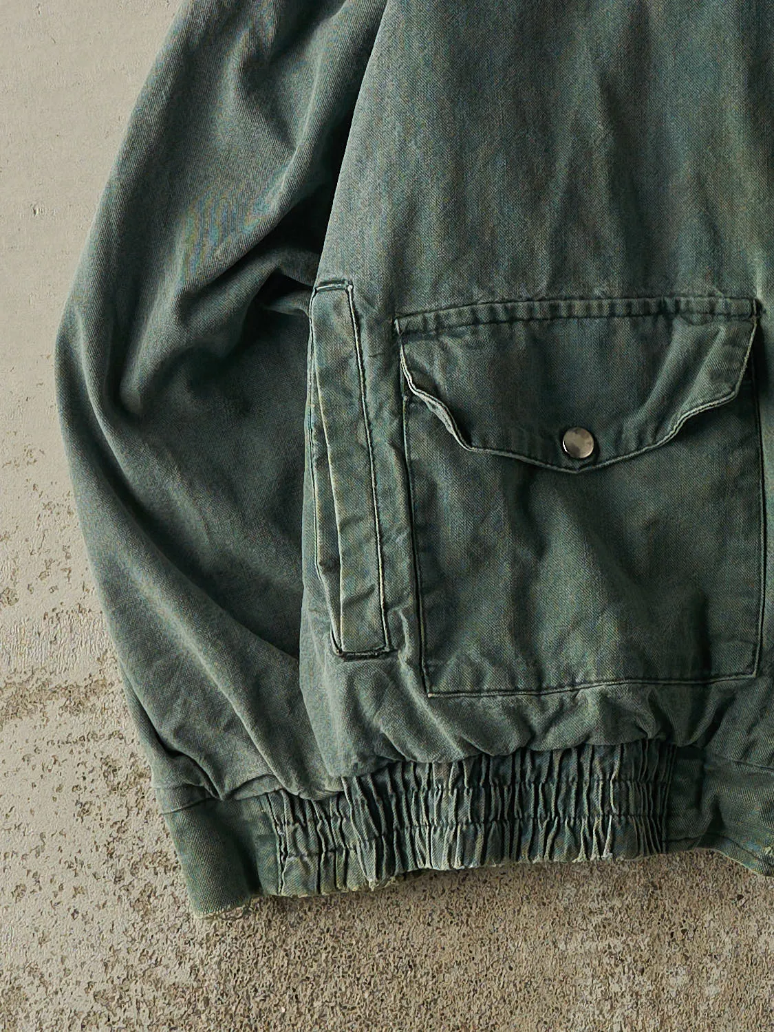 Vintage 80s Washed Green John Deere Embroidered Work Jacket (M/L) sold by Rebalance Vintage product image thumbnail 3