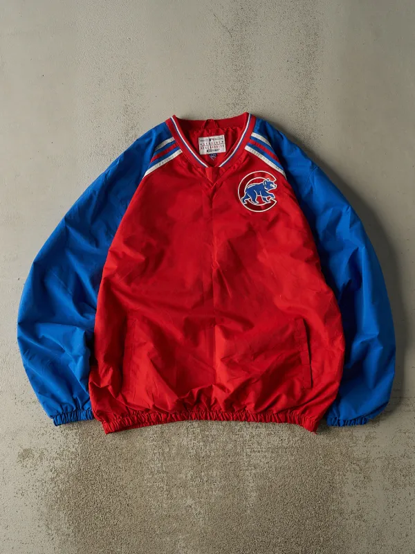 Vintage Y2K Red & Blue Chicago Cubs Windbreaker Jacket (XXL) made by Rebalance Vintage