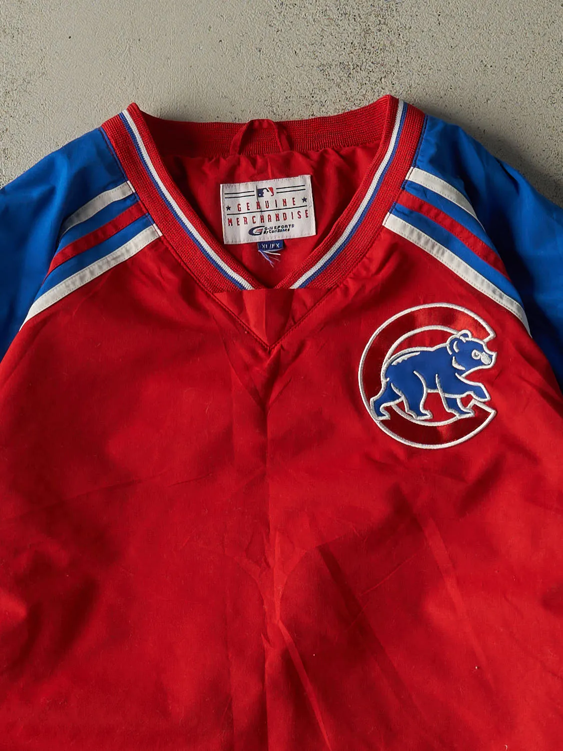 Vintage Y2K Red & Blue Chicago Cubs Windbreaker Jacket (XXL) sold by Rebalance Vintage product image thumbnail 3