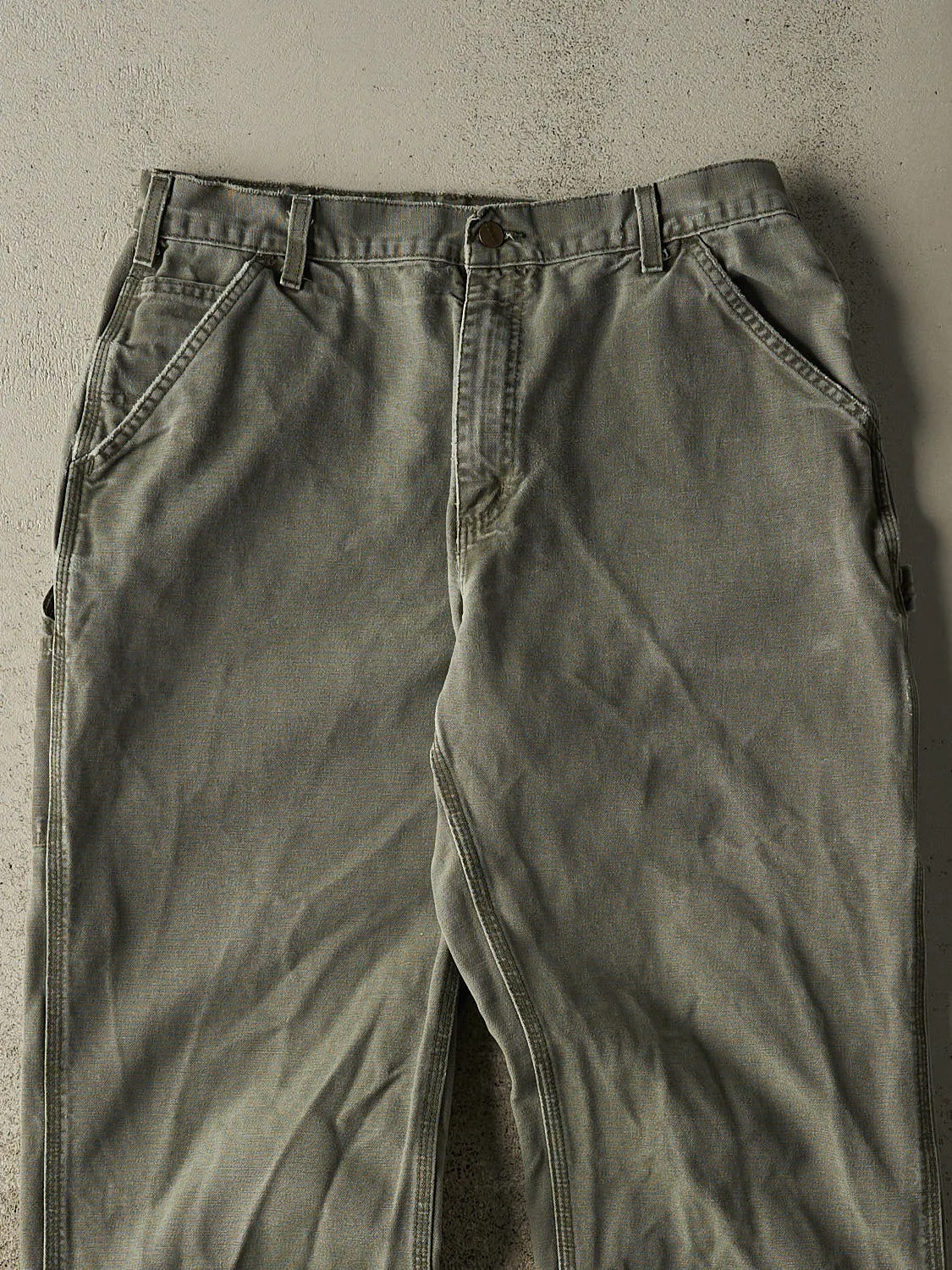 Vintage 90s Green Carhartt Carpenter Pants (34x31) sold by Rebalance Vintage product image thumbnail 4