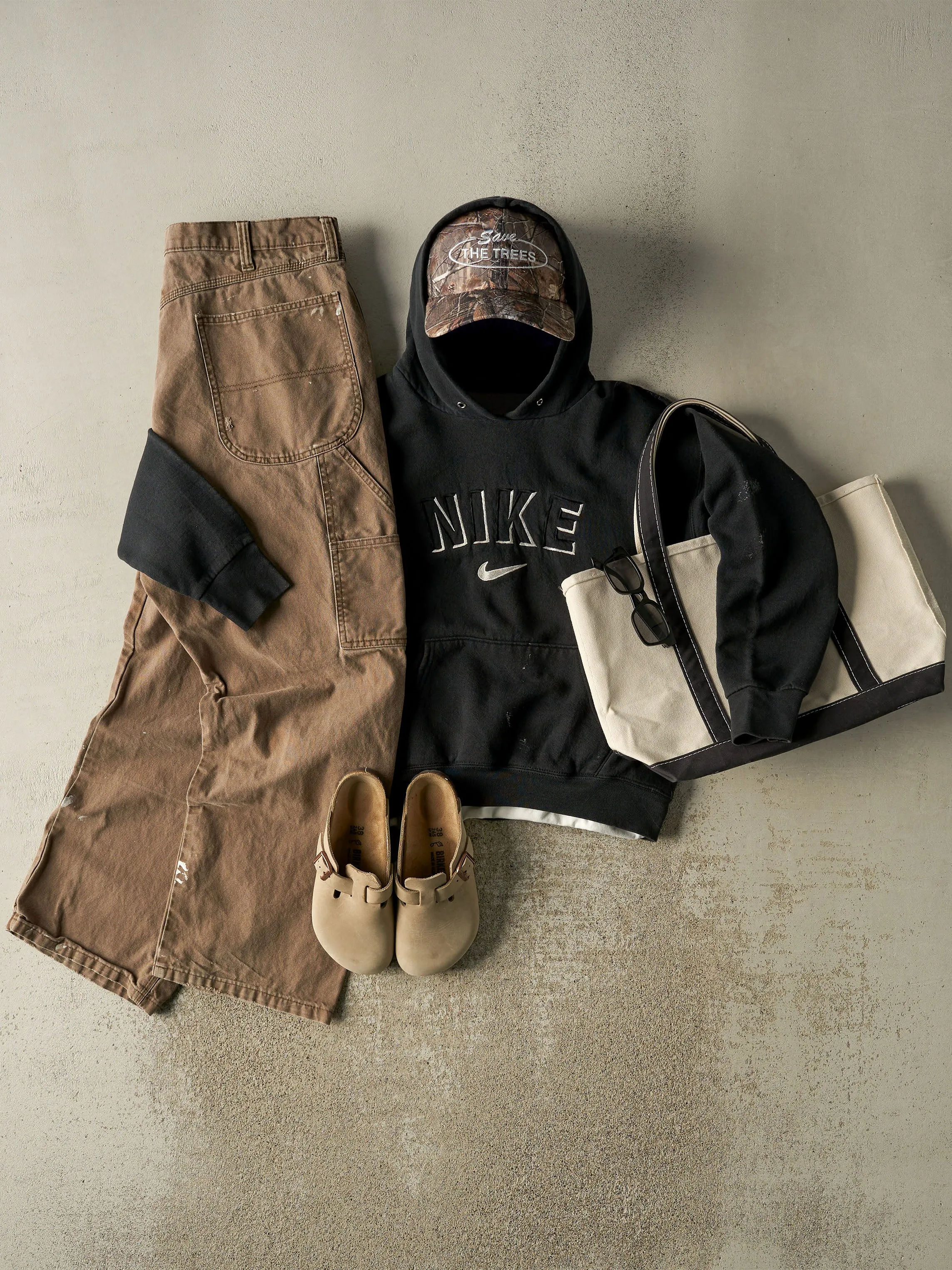 Vintage 90s Sun Faded Brown Rustler Carpenter Pants (37x30.5) sold by Rebalance Vintage product image thumbnail 2
