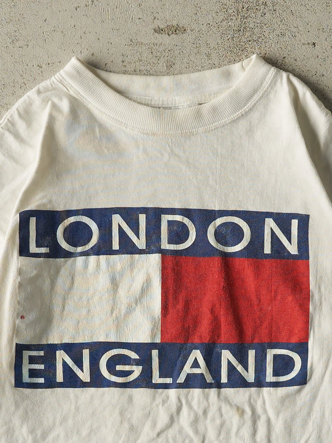 Vintage 90s White London England Tee (XS) sold by Rebalance Vintage product image thumbnail 2