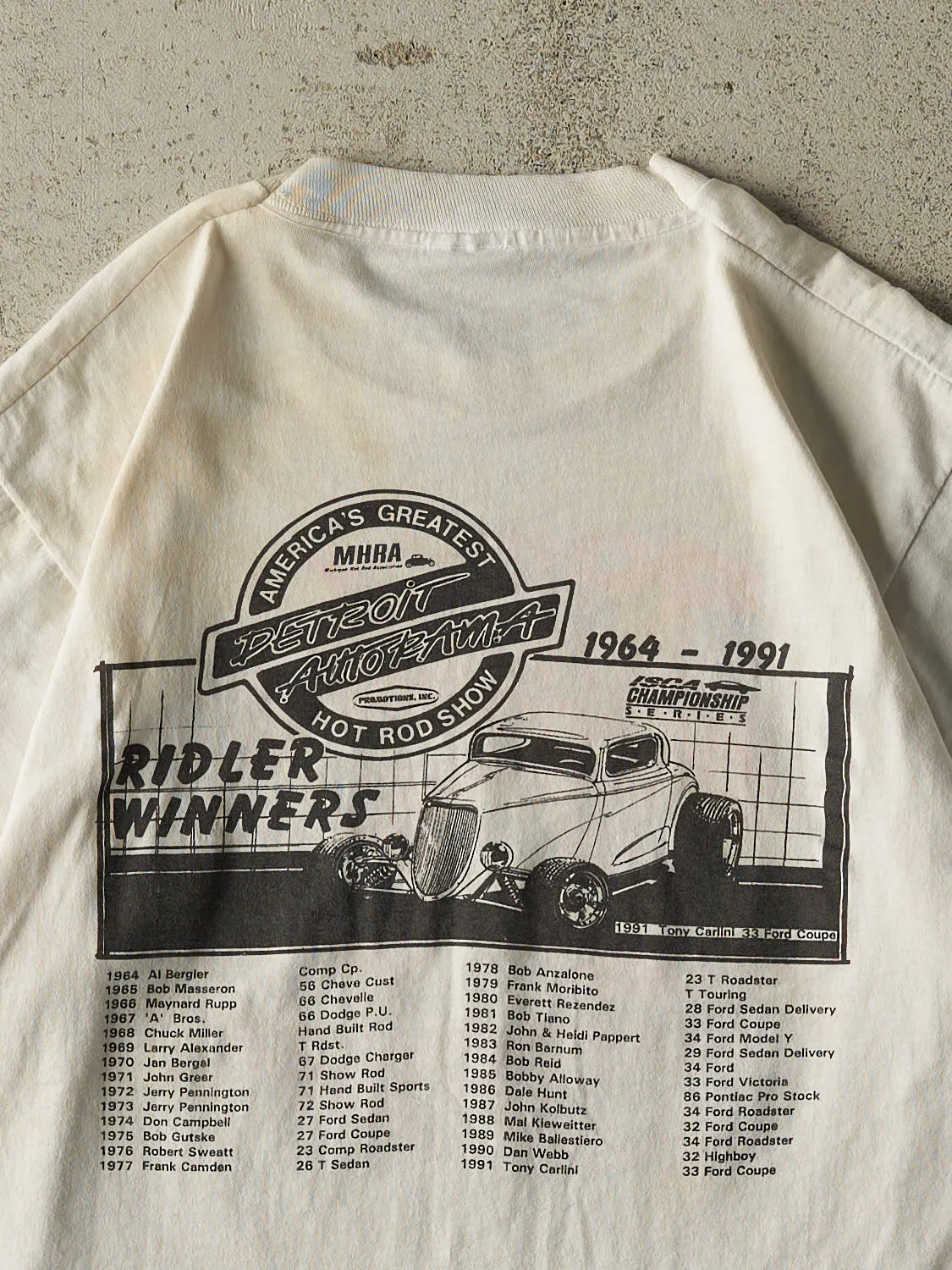 Vintage 92' White Detroit Hot Rod Show Single Stitch Tee (M) sold by Rebalance Vintage product image thumbnail 4