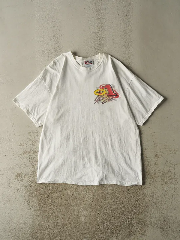 Vintage Y2K White Steve Park Nascar Tee (XXL) sold by Rebalance Vintage