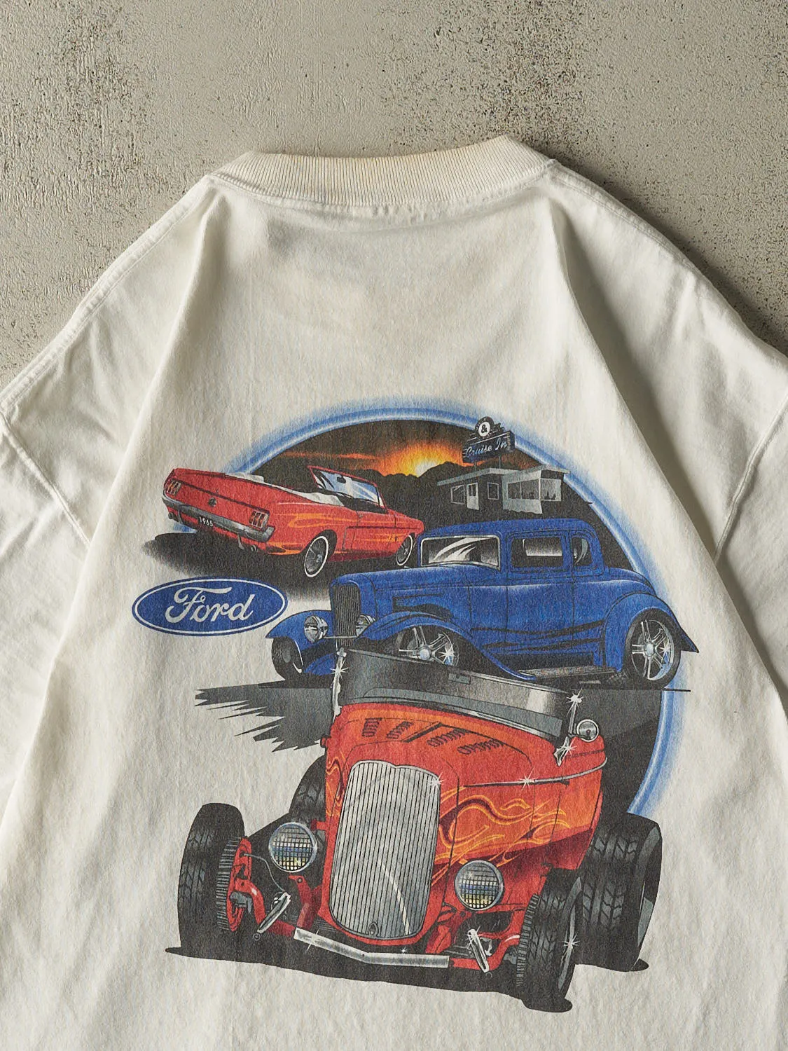 Vintage Y2K White Ford Racing Tee (L/XL) sold by Rebalance Vintage product image thumbnail 4