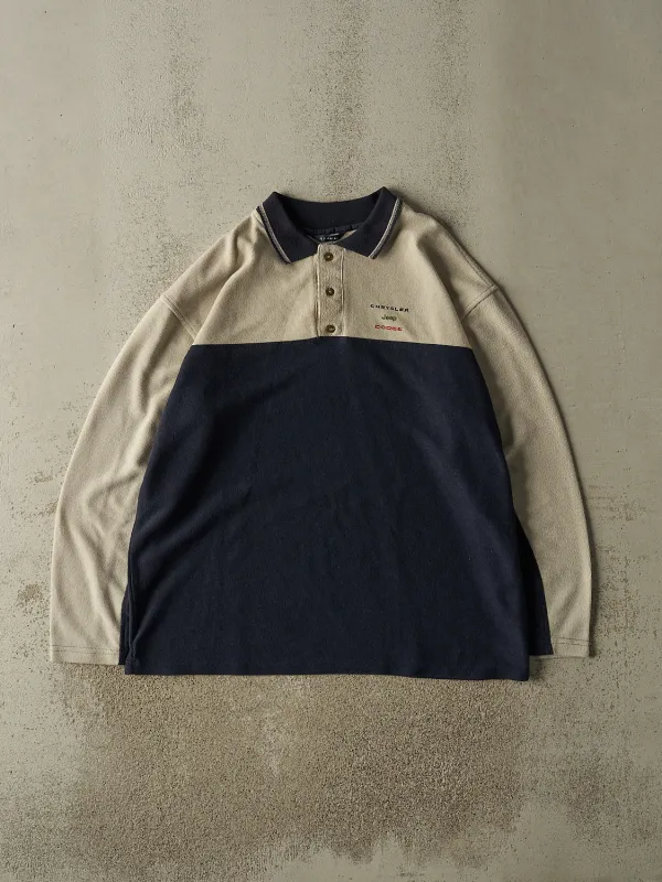 Vintage Y2K Beige Dodge, Jeep & Chrysler Quarter Button Long Sleeve (XL/XXL) sold by Rebalance Vintage