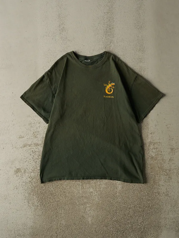 Vintage Y2K Green Tucson Tee (L) sold by Rebalance Vintage