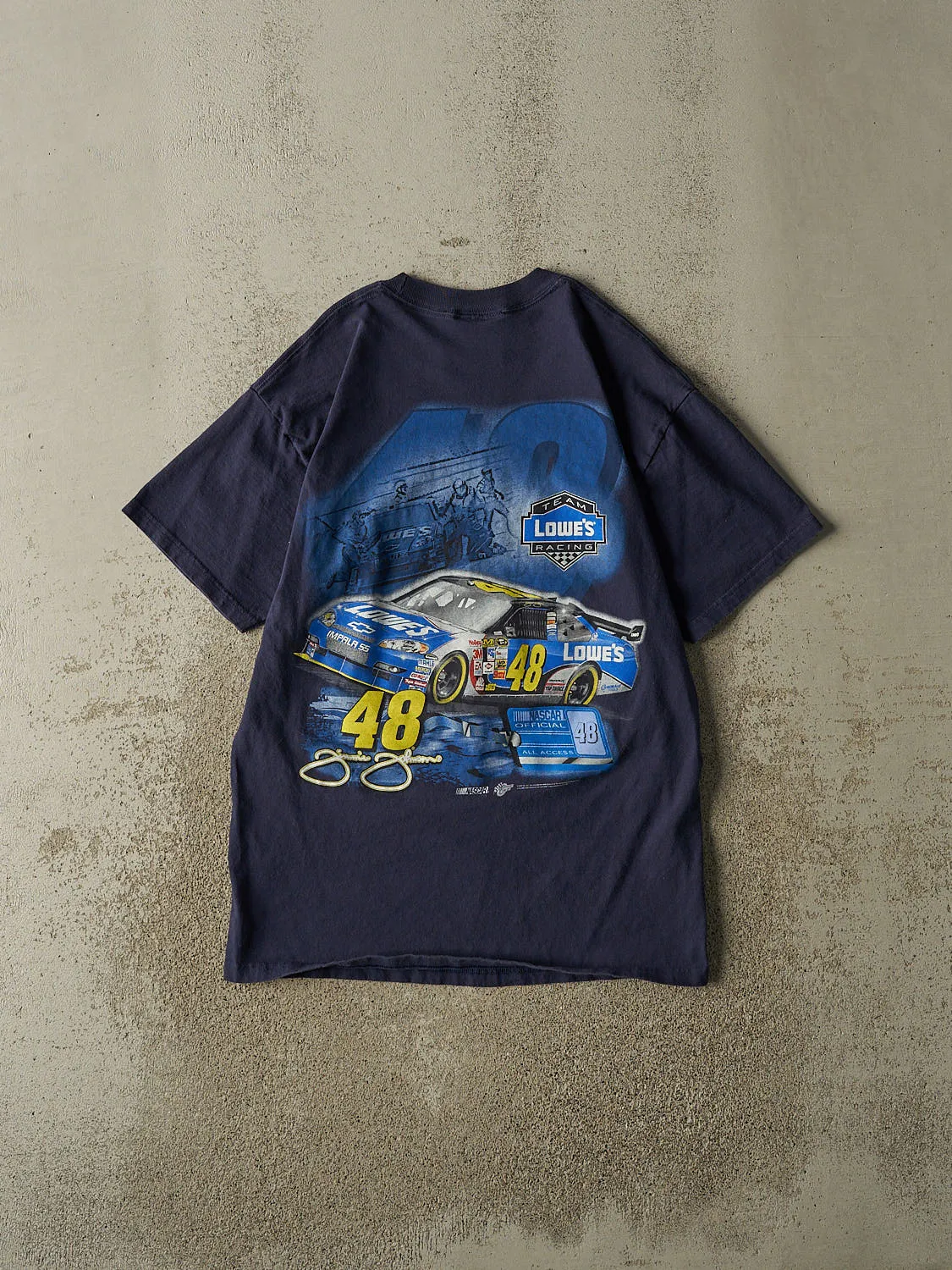 Vintage 09' Navy Blue Jimmie Johnson Nascar Tee (L) sold by Rebalance Vintage product image thumbnail 2