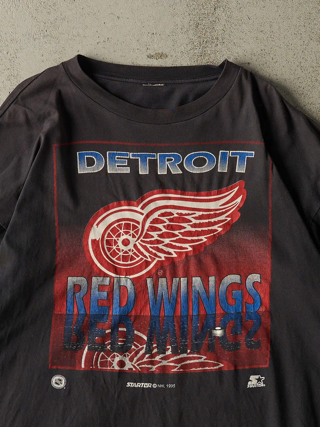 Vintage 93' Black Detroit Red Wings Tee (L/XL) sold by Rebalance Vintage product image thumbnail 2