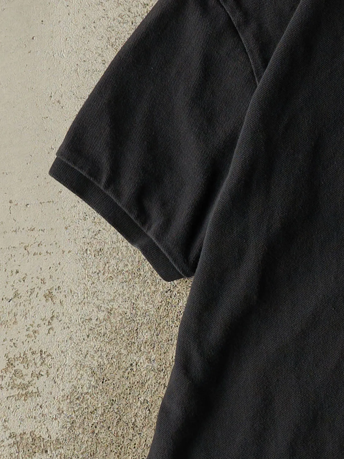 Vintage Y2K Faded Black Polo Quarter Button Tee (M) sold by Rebalance Vintage product image thumbnail 3