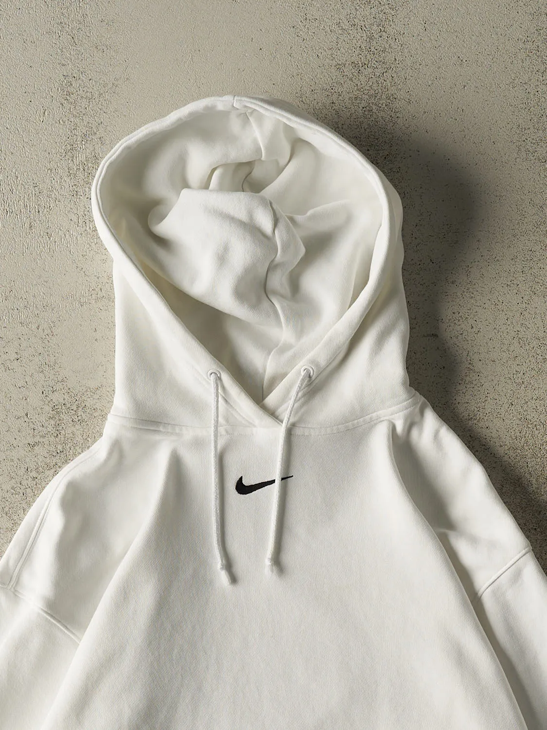 Vintage Y2K White Nike Middle Swoosh Hoodie (M/L) sold by Rebalance Vintage product image thumbnail 2