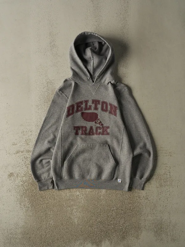 Vintage Y2K Grey Russell Athletic Delton Track Hoodie (S/M) sold by Rebalance Vintage
