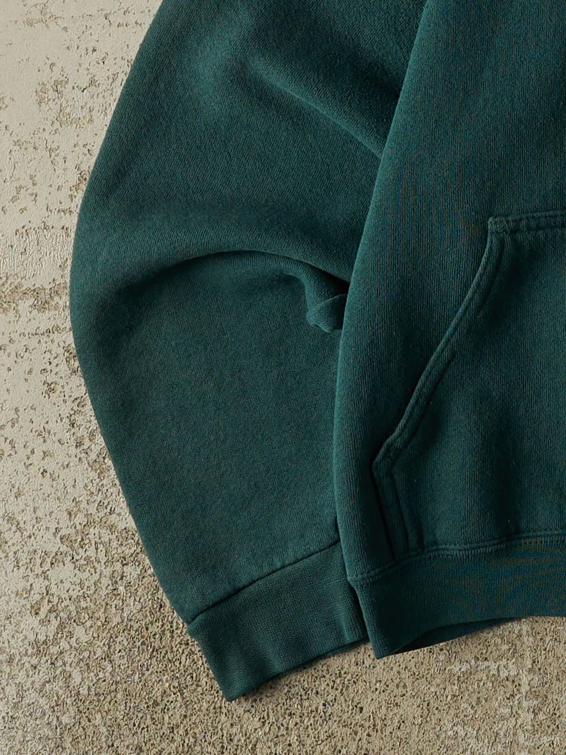 Vintage 90s Green Blank Zip Up Hoodie (L/XL) sold by Rebalance Vintage product image thumbnail 3
