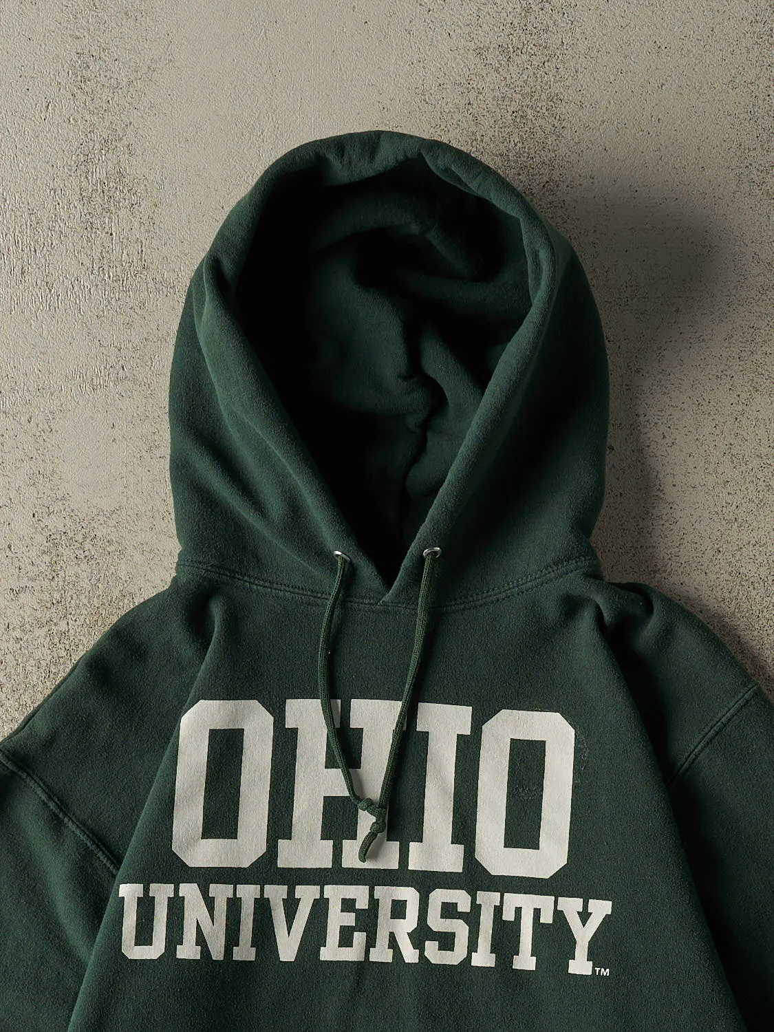 Vintage 90s Green Ohio University Hoodie (XS/S) sold by Rebalance Vintage product image thumbnail 2