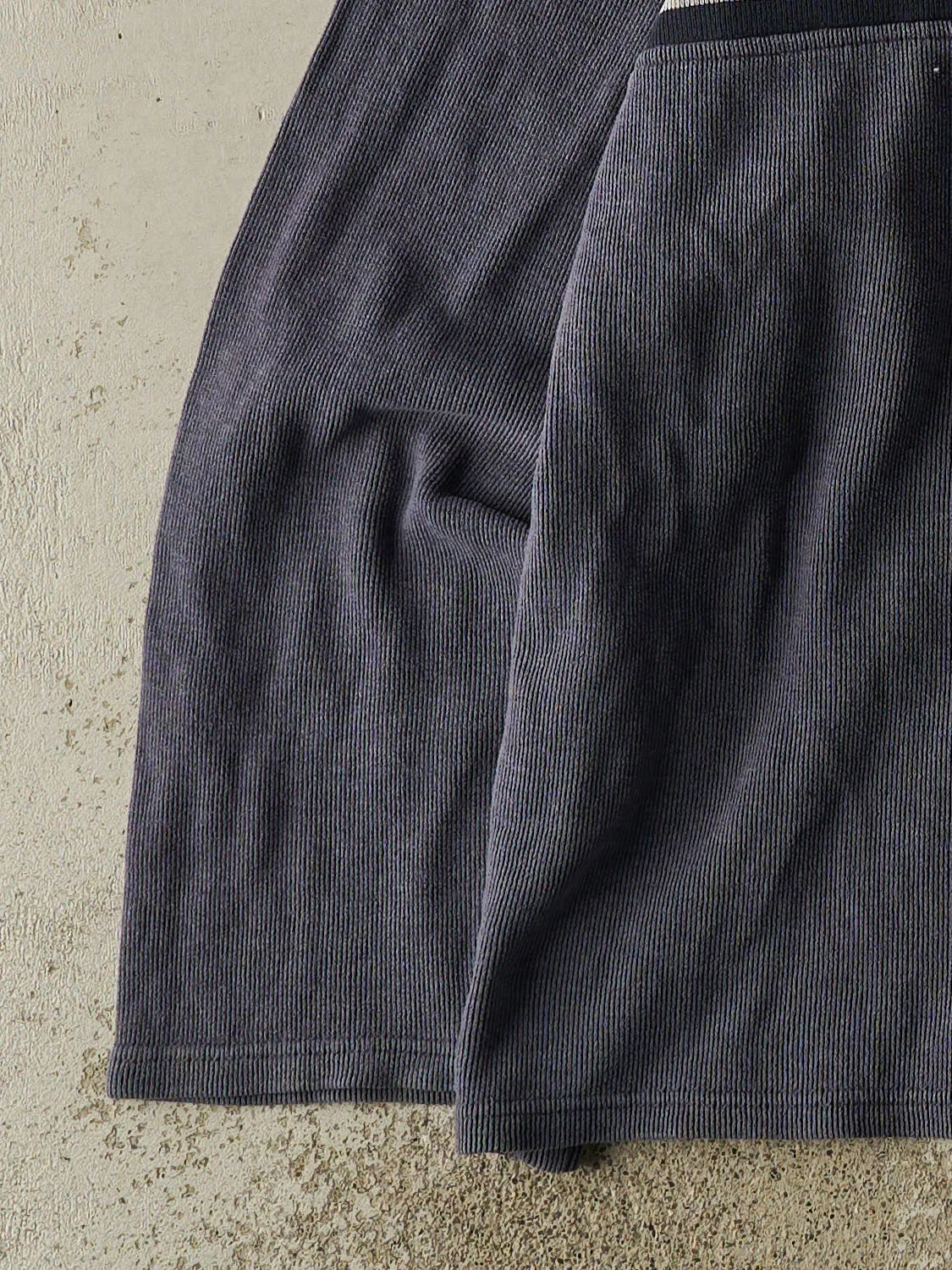 Vintage 90s Washed Blue Striped Textured Long Sleeve (XL) sold by Rebalance Vintage product image thumbnail 3