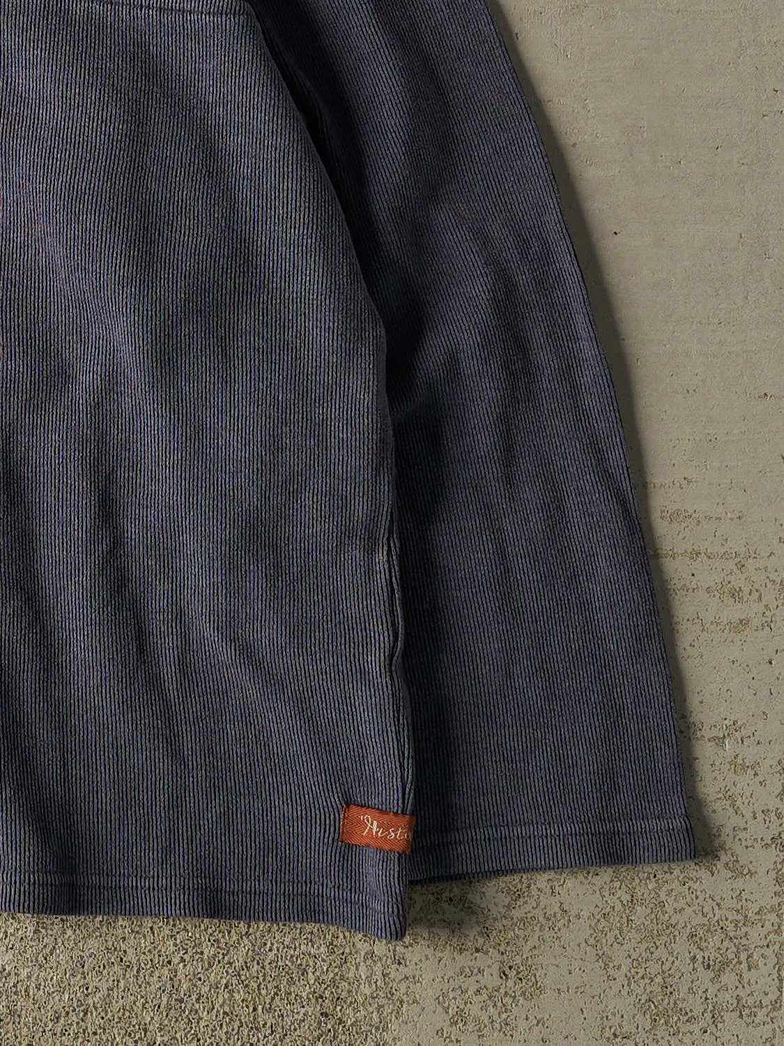 Vintage 90s Washed Blue Striped Textured Long Sleeve (XL) sold by Rebalance Vintage product image thumbnail 4