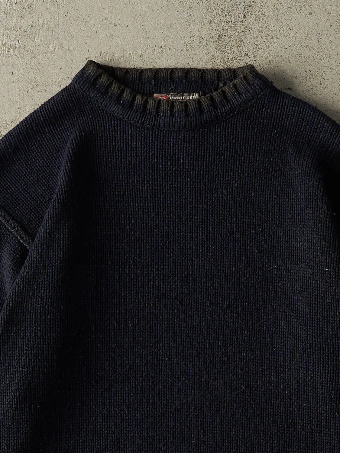 Vintage Y2K Navy Blue Point Zero Knit (S/M) sold by Rebalance Vintage product image thumbnail 2