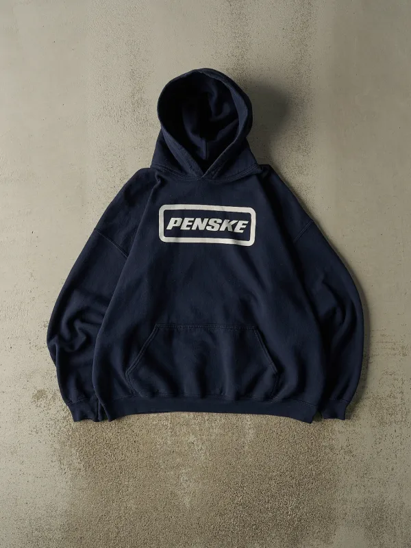 Vintage Y2K Navy Blue Penske Hoodie (L/XL) sold by Rebalance Vintage