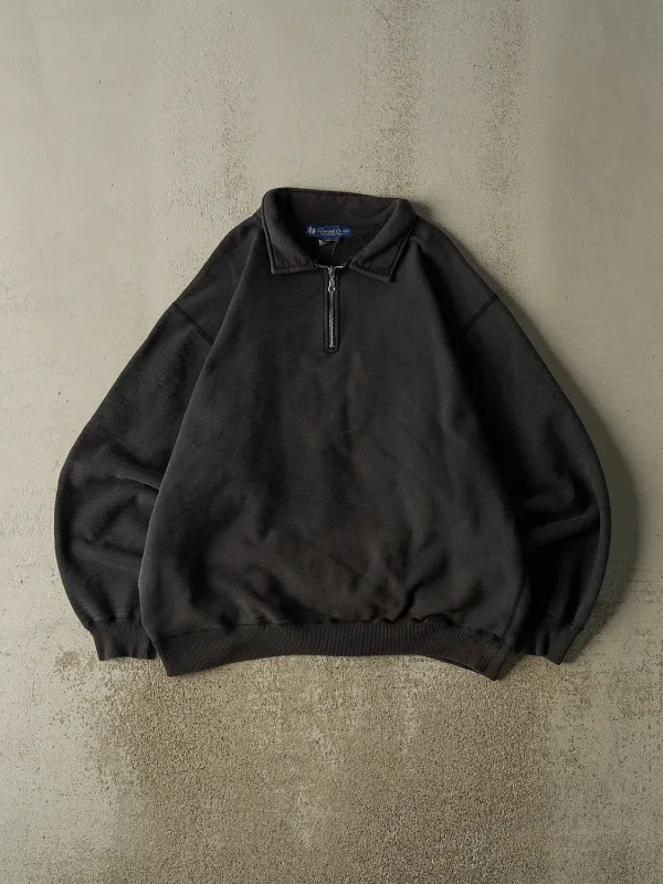 Vintage 09' Faded Black Dunmore Memorial Embroidered Quarter Zip (XL/XXL) sold by Rebalance Vintage