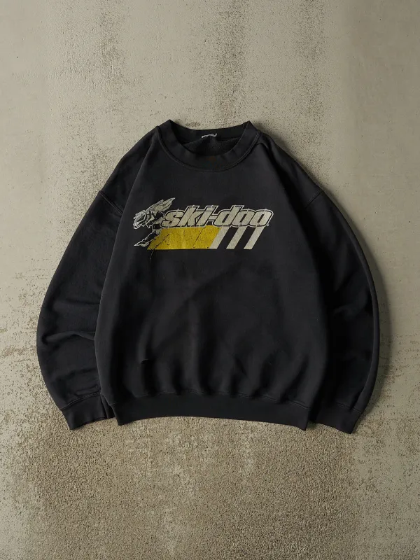 Vintage 90s Faded Black Ski-doo Crewneck (S/M) sold by Rebalance Vintage