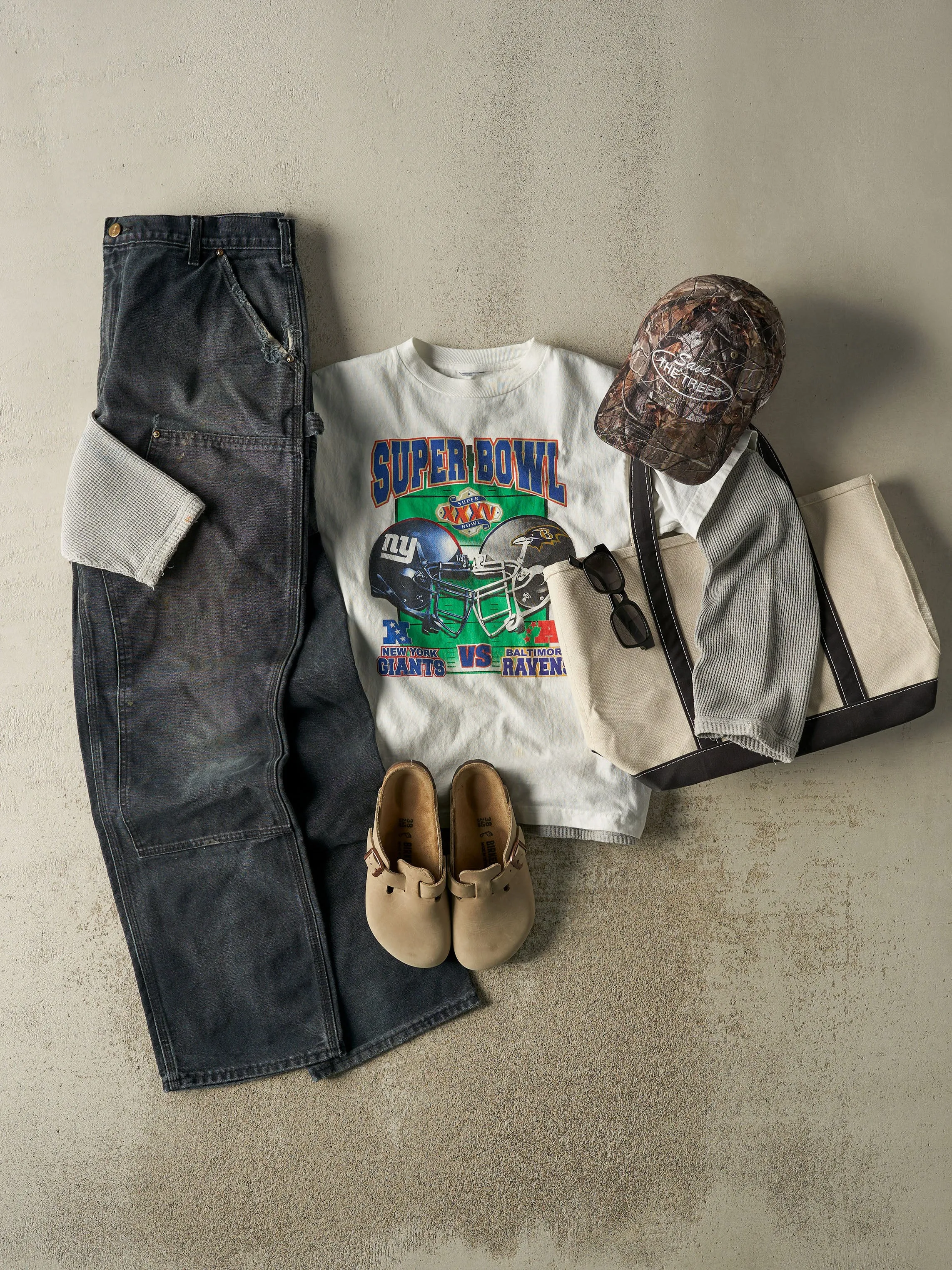 Vintage 90s Faded Black Carhartt Double Knee Carpenter Pants (35x32) sold by Rebalance Vintage product image thumbnail 2