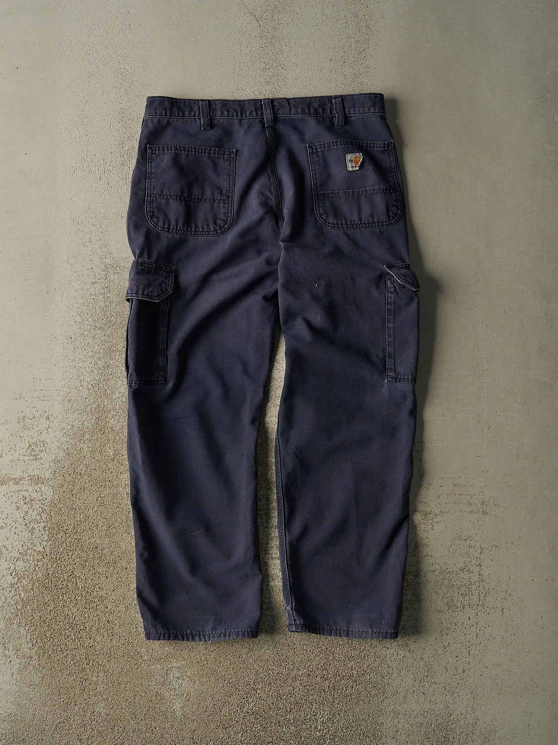Vintage Y2K Navy Blue Carhartt Cargo Pants (35x30) sold by Rebalance Vintage product image thumbnail 2