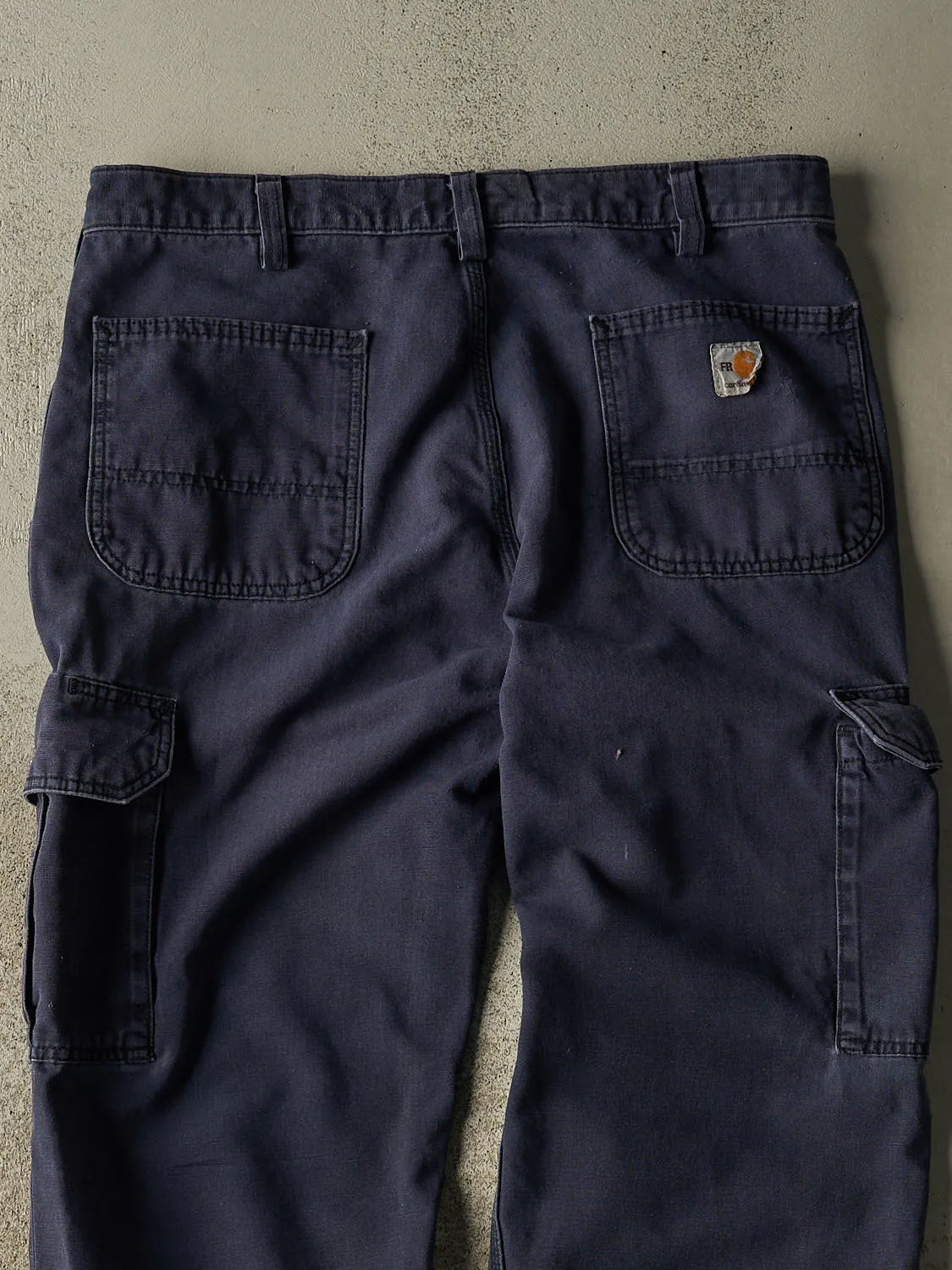 Vintage Y2K Navy Blue Carhartt Cargo Pants (35x30) sold by Rebalance Vintage product image thumbnail 4
