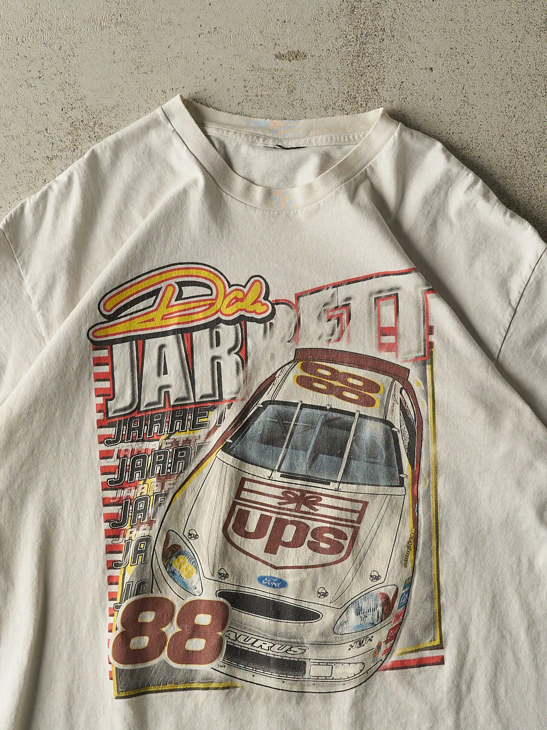 Vintage 90s White Dale Jarrett Racing Tee (XL) sold by Rebalance Vintage product image thumbnail 3