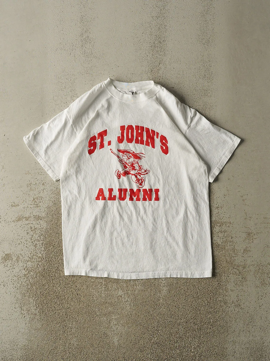 Vintage Y2K White St John's Alumni Tee (S/M) sold by Rebalance Vintage