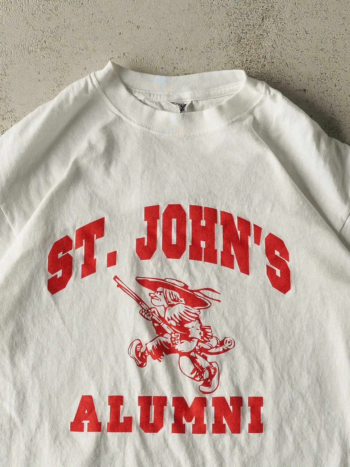 Vintage Y2K White St John's Alumni Tee (S/M) sold by Rebalance Vintage product image thumbnail 2